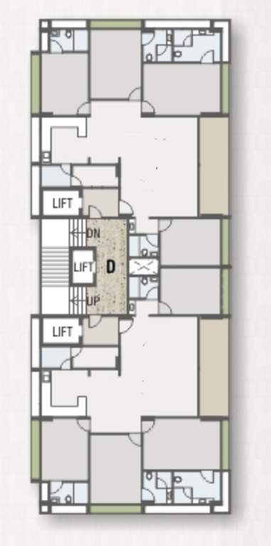  the avante  Block  D Typical Cluster Plan