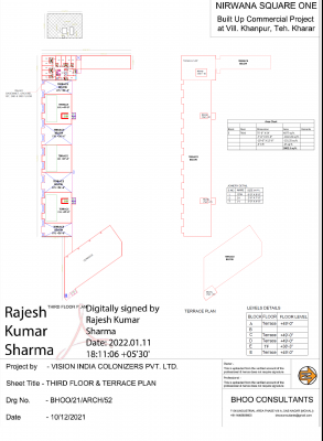  nirwana-square-one Block A , Block C, Block D, Block E, Block F Cluster Plan for 3rd Floor