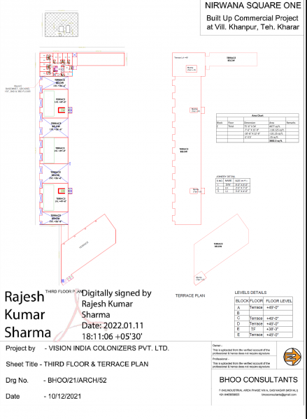  nirwana-square-one Block A , Block C, Block D, Block E, Block F Cluster Plan for 3rd Floor