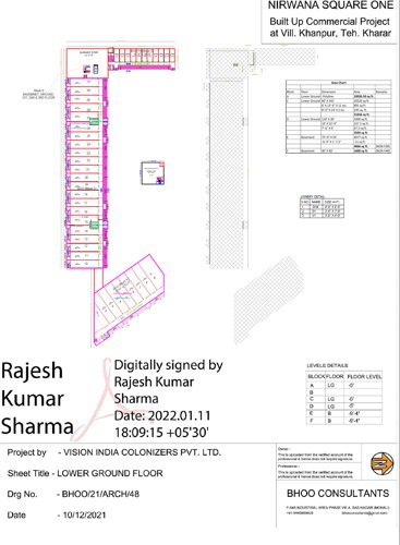  nirwana-square-one Block A , Block C, Block D, Block E, Block F Cluster Plan for ground Floor