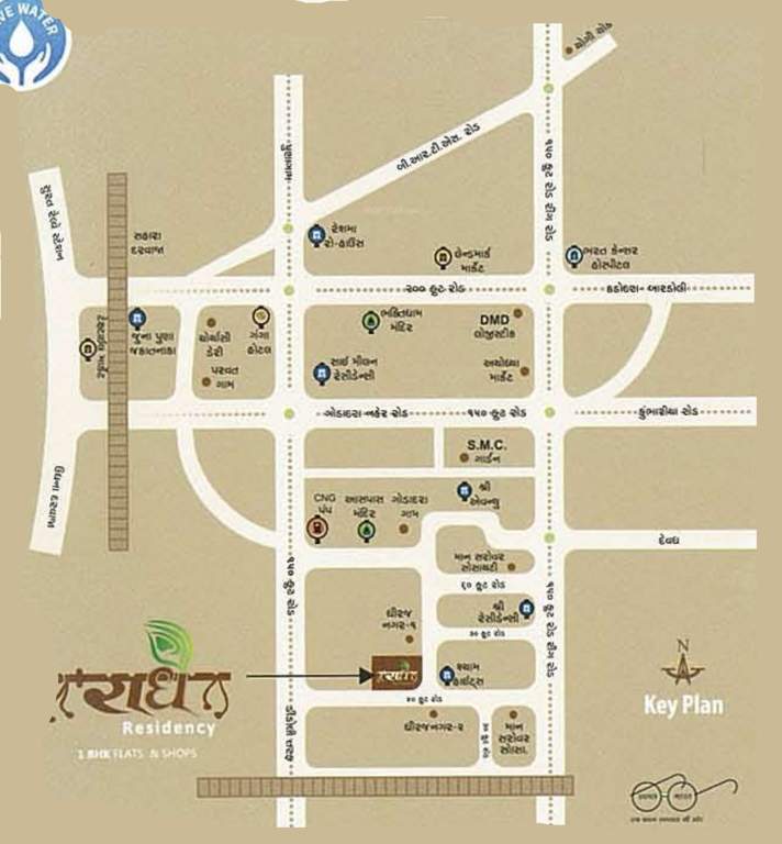  radhe residency  Location Plan
