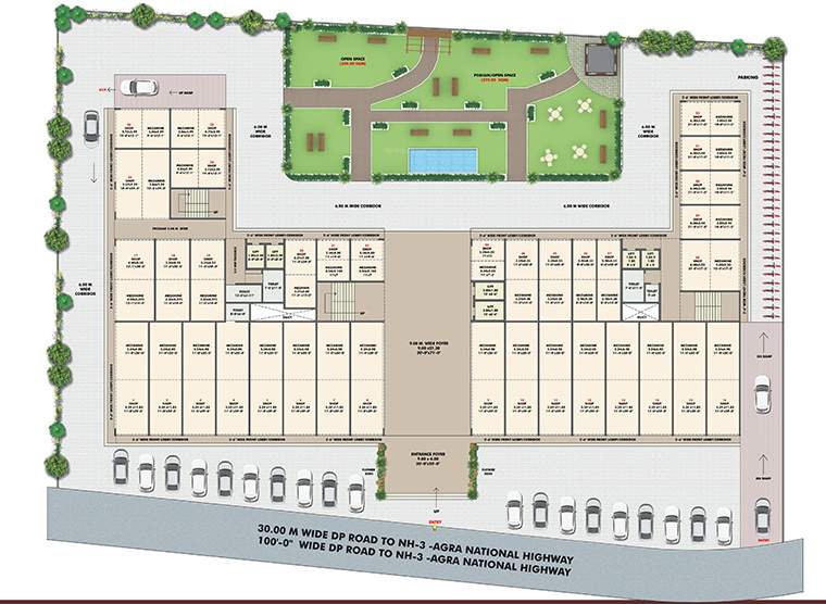  siddhivinayak trade center A And B Wing Cluster Plan For Ground Floor