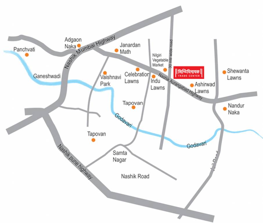  siddhivinayak trade center Location Plan