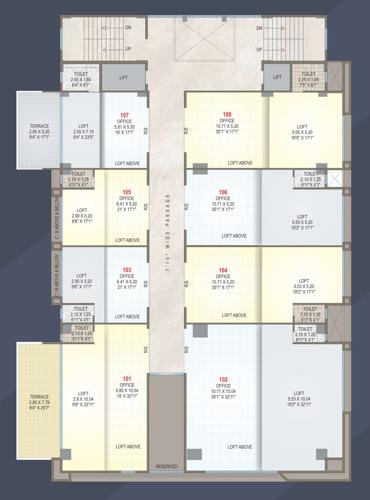  roongta-arcade-apartment Roongta Arcade Apartment Cluster Plan For 1st Floor