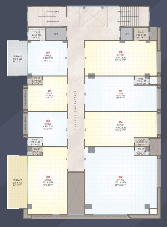  roongta arcade apartment Roongta Arcade Apartment Cluster Plan For 3rd Floor