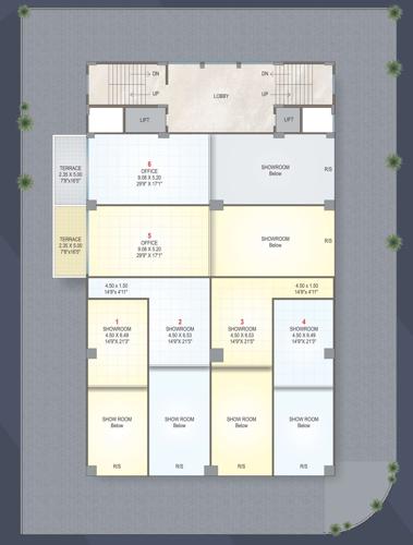 roongta-arcade-apartment Roongta Arcade Apartment Cluster Plan For Ground Floor