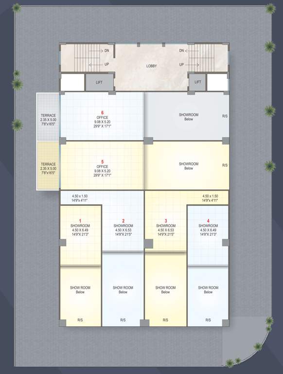  roongta arcade apartment Roongta Arcade Apartment Cluster Plan For Ground Floor