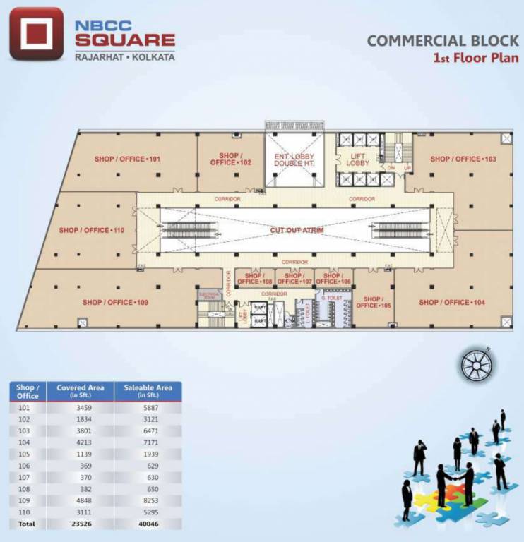  square  NBCC Square Cluster Plan For 1st Floor
