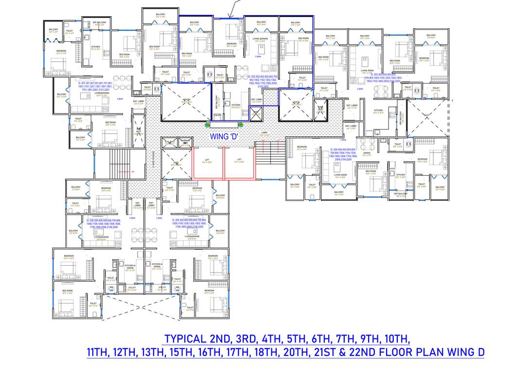  rivernest D Cluster Plan for Typical Floor