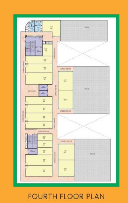 satyam galleria Satyam Galleria Cluster Plan for 4th Floor