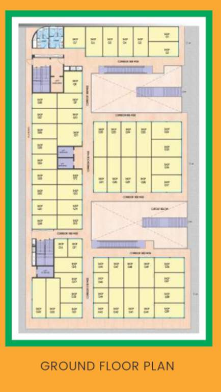 satyam galleria Satyam Galleria Ground Floor Cluster Plan