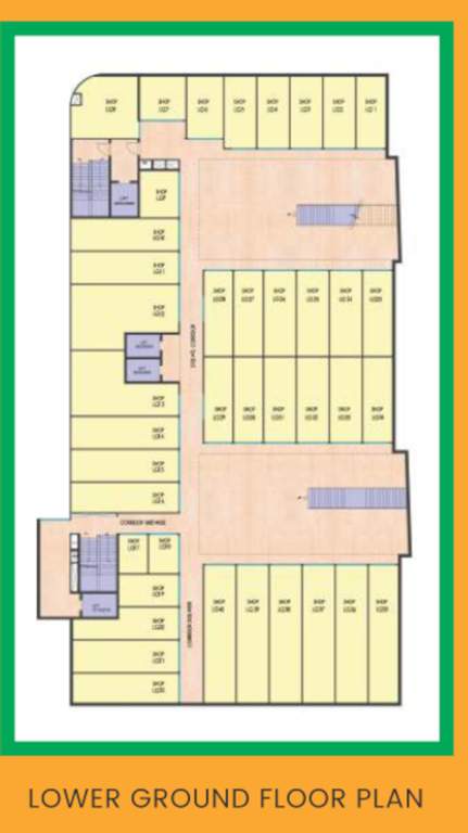 satyam galleria Satyam Galleria Lower Ground FloorCluster Plan