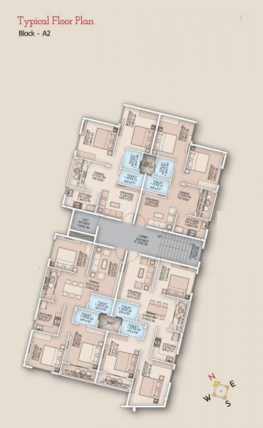 Block A2 Typical Floor Cluster Plan bliss Block A2 Typical Floor Cluster Plan