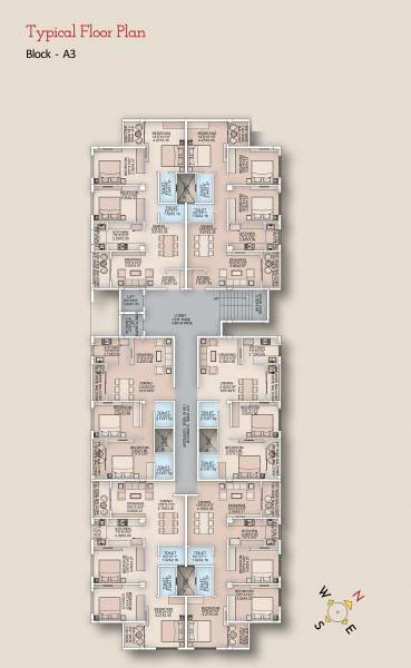 Block A3 Typical Floor Cluster Plan bliss Block A3 Typical Floor Cluster Plan