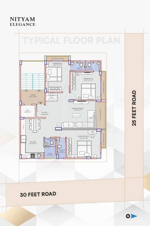  nityam elegance Nityam Elegance Cluster Plan from 1st to 5th Floor