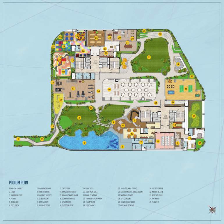  levels Block A Cluster Plan
