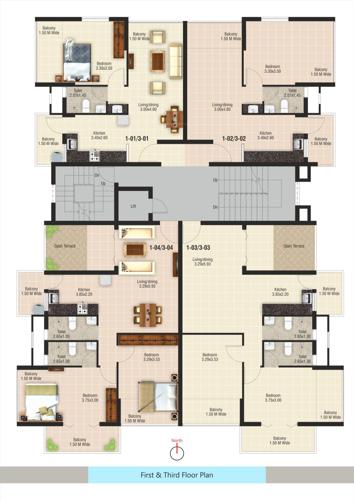  sai-girija Sai Girija Cluster Plan from 1st to 3rd Floor