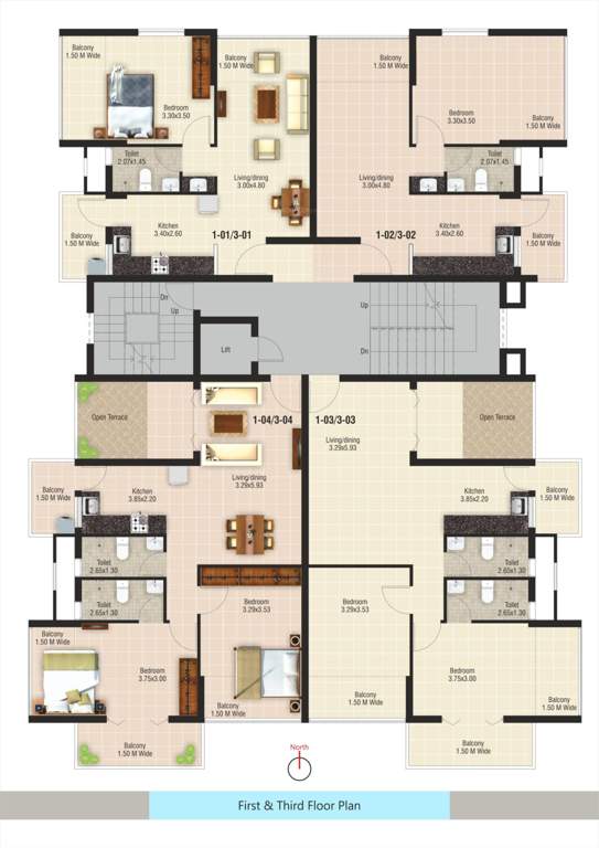  sai girija Sai Girija Cluster Plan from 1st to 3rd Floor