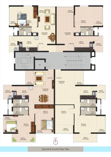 sai-girija Sai Girija Cluster Plan from 2nd to 4th Floor