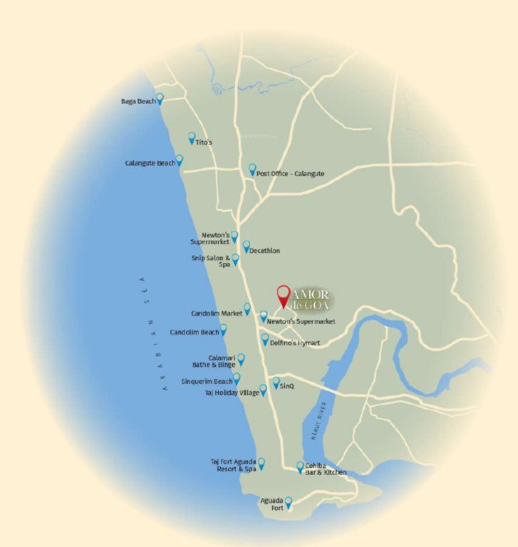  amor de goa Location Plan