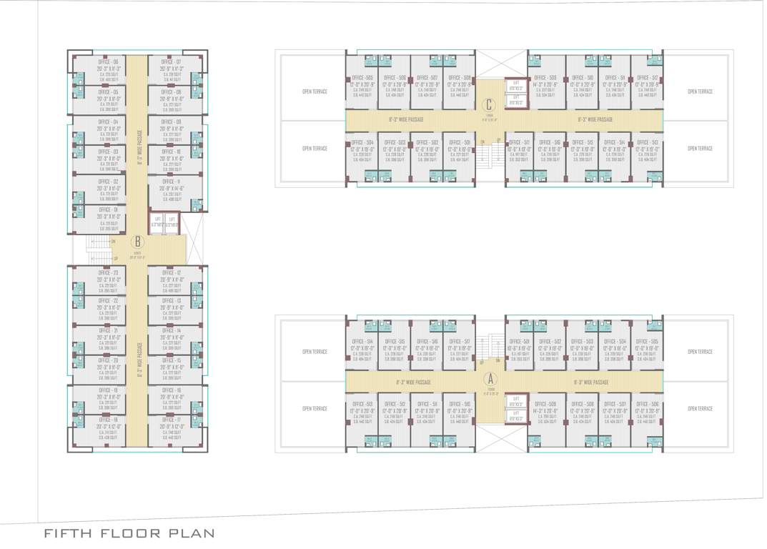  bijal business centre A To C Cluster Plan For 5th Floor