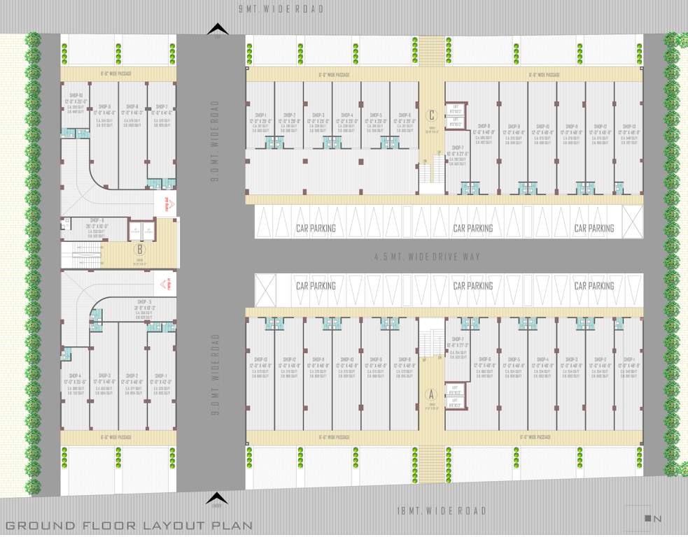  bijal business centre A To C Cluster Plan For Ground Floor