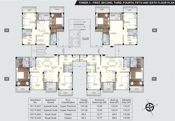  river-valley-phase-i Tower 4 Cluster Plan From 1st To 6th Floor