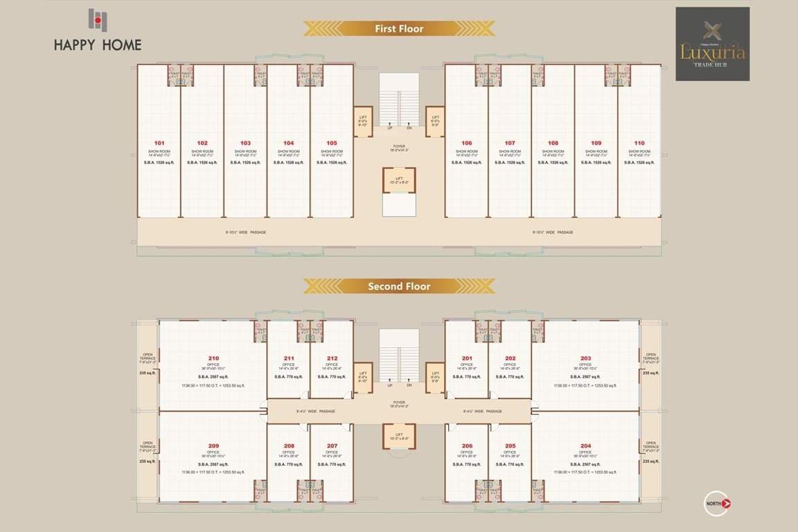  luxuria trade hub Luxuria Trade Hub Cluster Plan from 1st to 2nd Floor