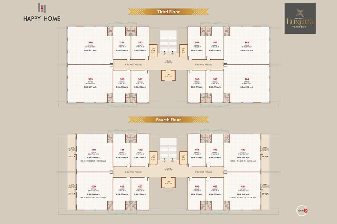  luxuria trade hub Luxuria Trade Hub Cluster Plan from 3rd to 4th Floor