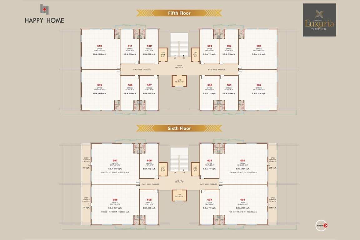  luxuria trade hub Luxuria Trade Hub Cluster Plan from 5th to 6th Floor