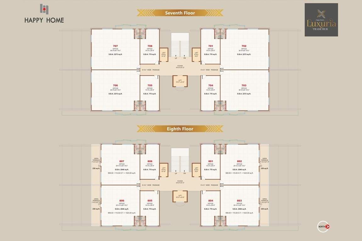  luxuria trade hub Luxuria Trade Hub Cluster Plan from 7th to 8th Floor