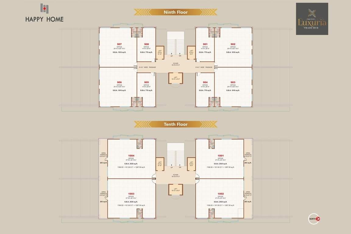  luxuria trade hub Luxuria Trade Hub Cluster Plan from 9th to 10th Floor