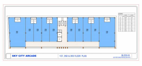  sky-city-arcade M2 Cluster Plan from 1st to 3rd Floor