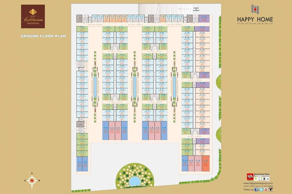  goldmines shoppers Happy Goldmines Shoppers Cluster Plan for ground Floor