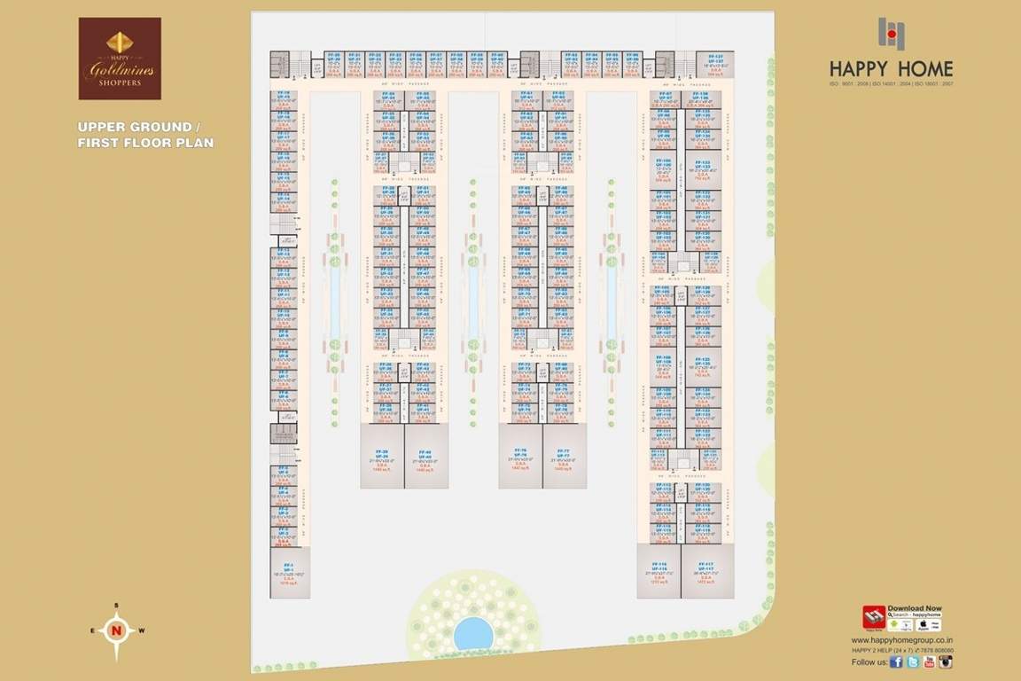  goldmines shoppers Happy Goldmines Shoppers Cluster Plan for Upper ground Floor