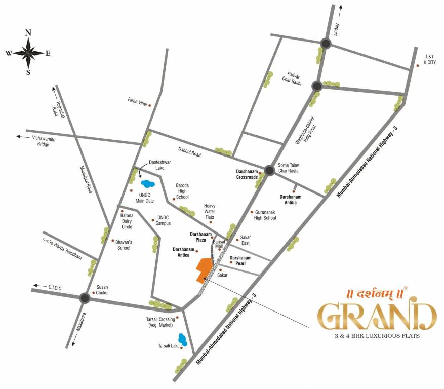  darshanam grand Location Plan