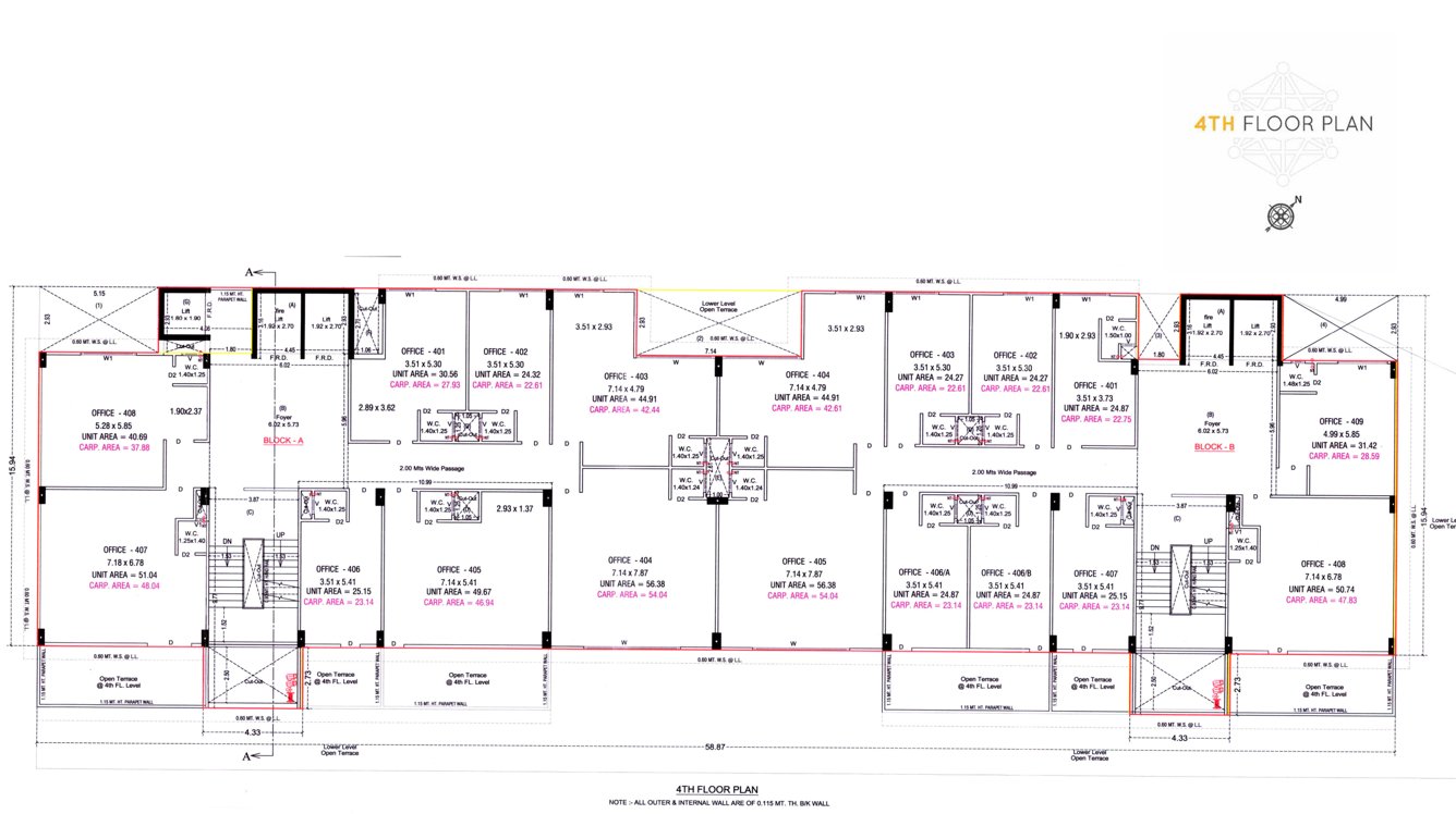  grand emporio Block A & B Cluster Plan for 4th Floor
