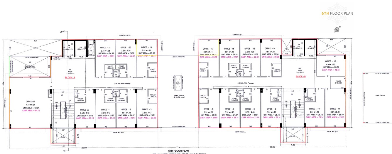 grand emporio Block A & B Cluster Plan for 6th Floor