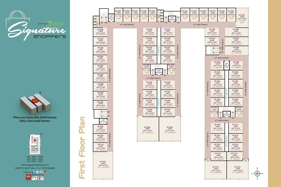 green signature shoppers Green Signature Shoppers Cluster Plan for 1st Floor