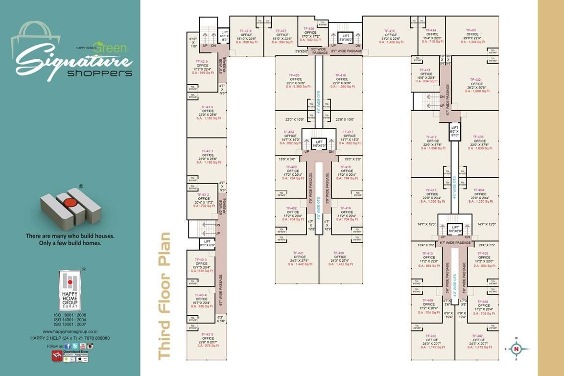 green signature shoppers Green Signature Shoppers Cluster Plan for 3rd Floor