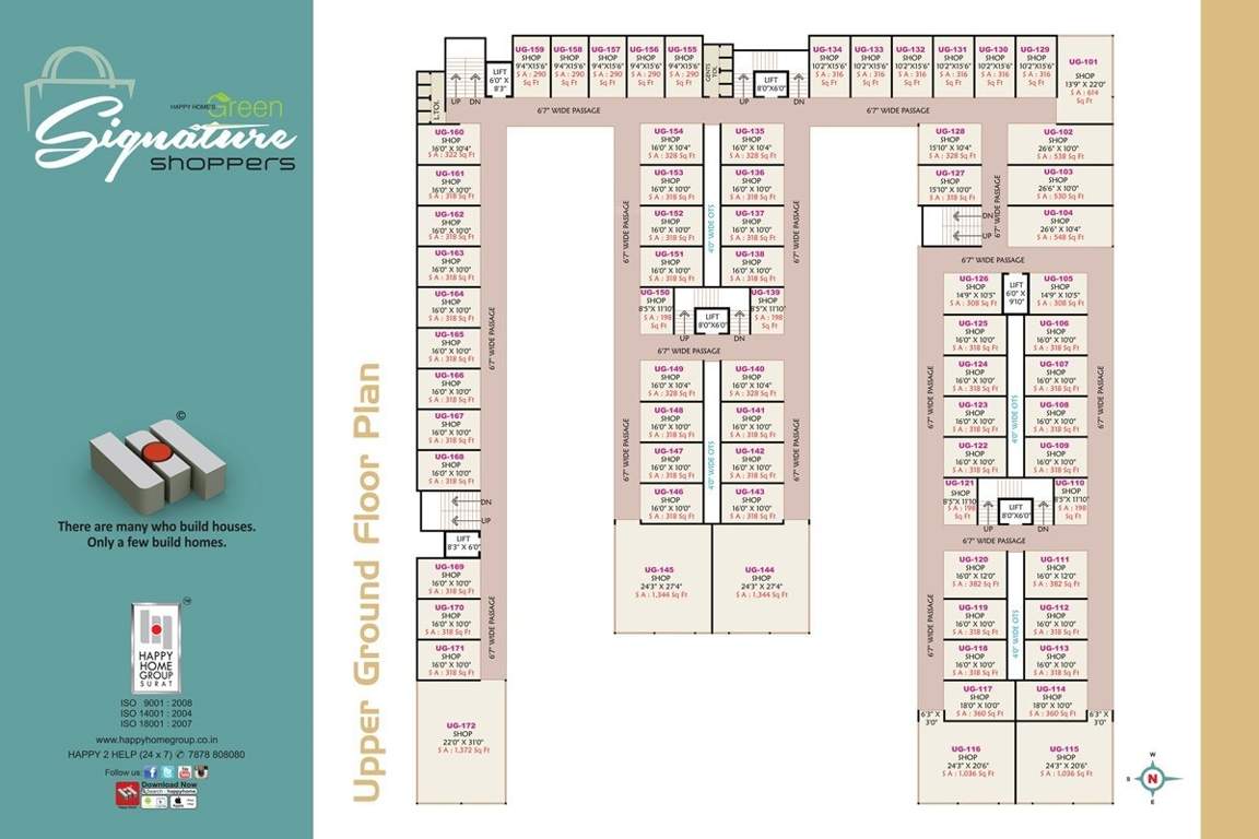 green signature shoppers Green Signature Shoppers Cluster Plan for ground Floor