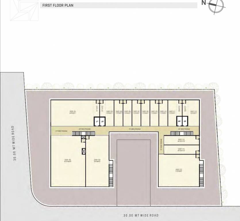  square Tower A Cluster Plan For 1st Floor