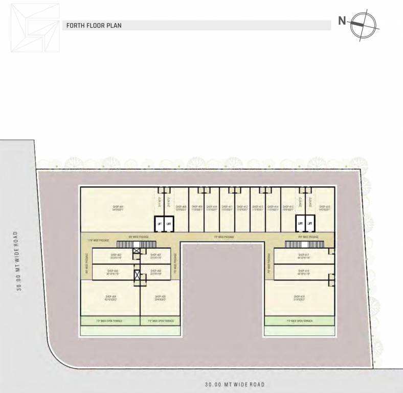  square Tower A Cluster Plan For 4th Floor