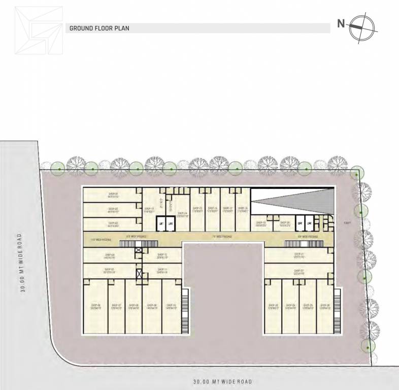  square Tower A Cluster Plan For Ground Floor