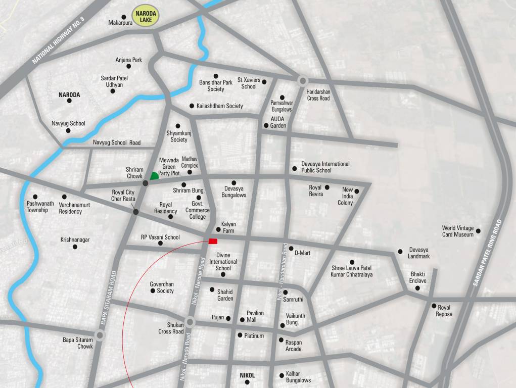  square Location Plan