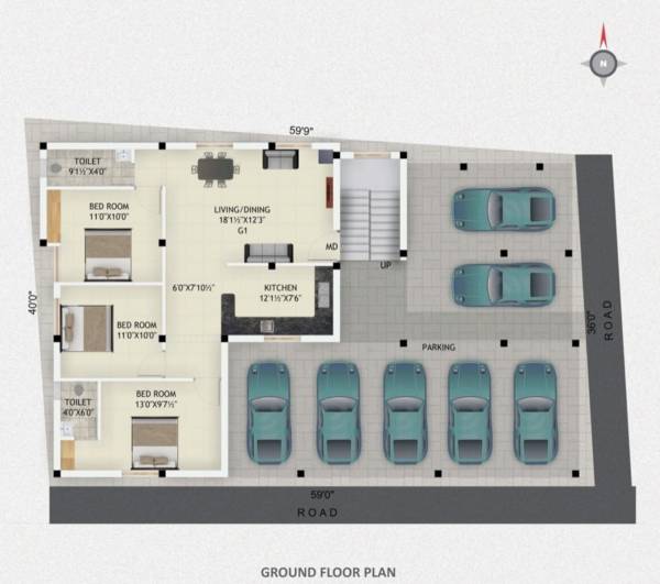  sai-baba-flats Sai Baba Flats Ground Floor Cluster Plan