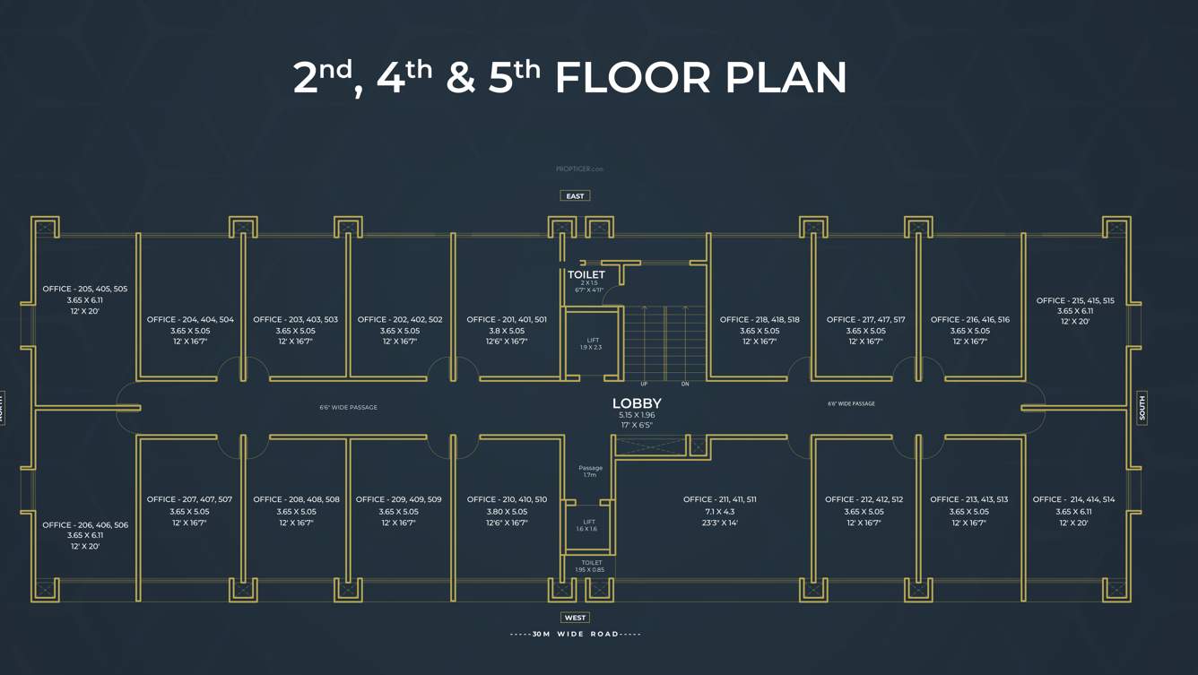  urbania Nisham Urbania Cluster Plan From 2nd To 5th Floor Expect 3rd