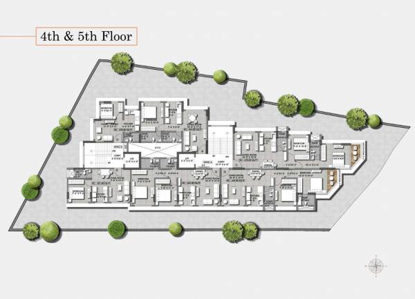  casa A Wing Cluster Plan