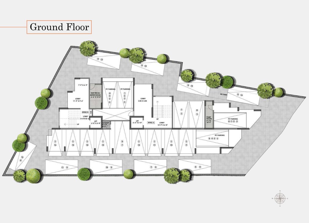  casa A Wing Cluster Plan