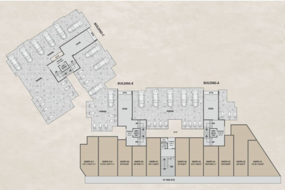 aristo Type 1,2,3 Cluster Plan For Ground Floor